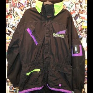 Vintage Kawasaki ski racing jacket
